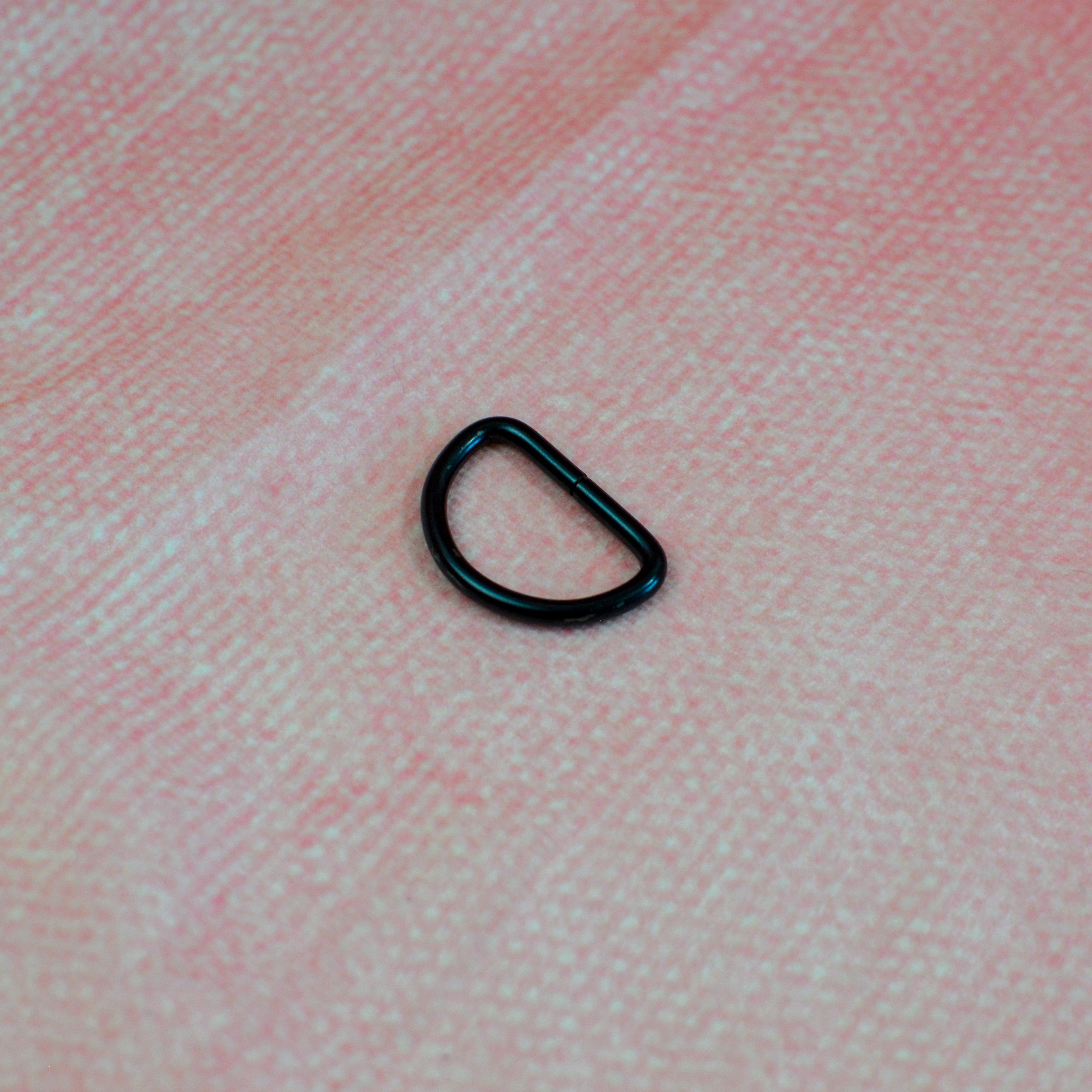 Halbring D-Ring 25 mm Schwarz matt Stück poshpinks
