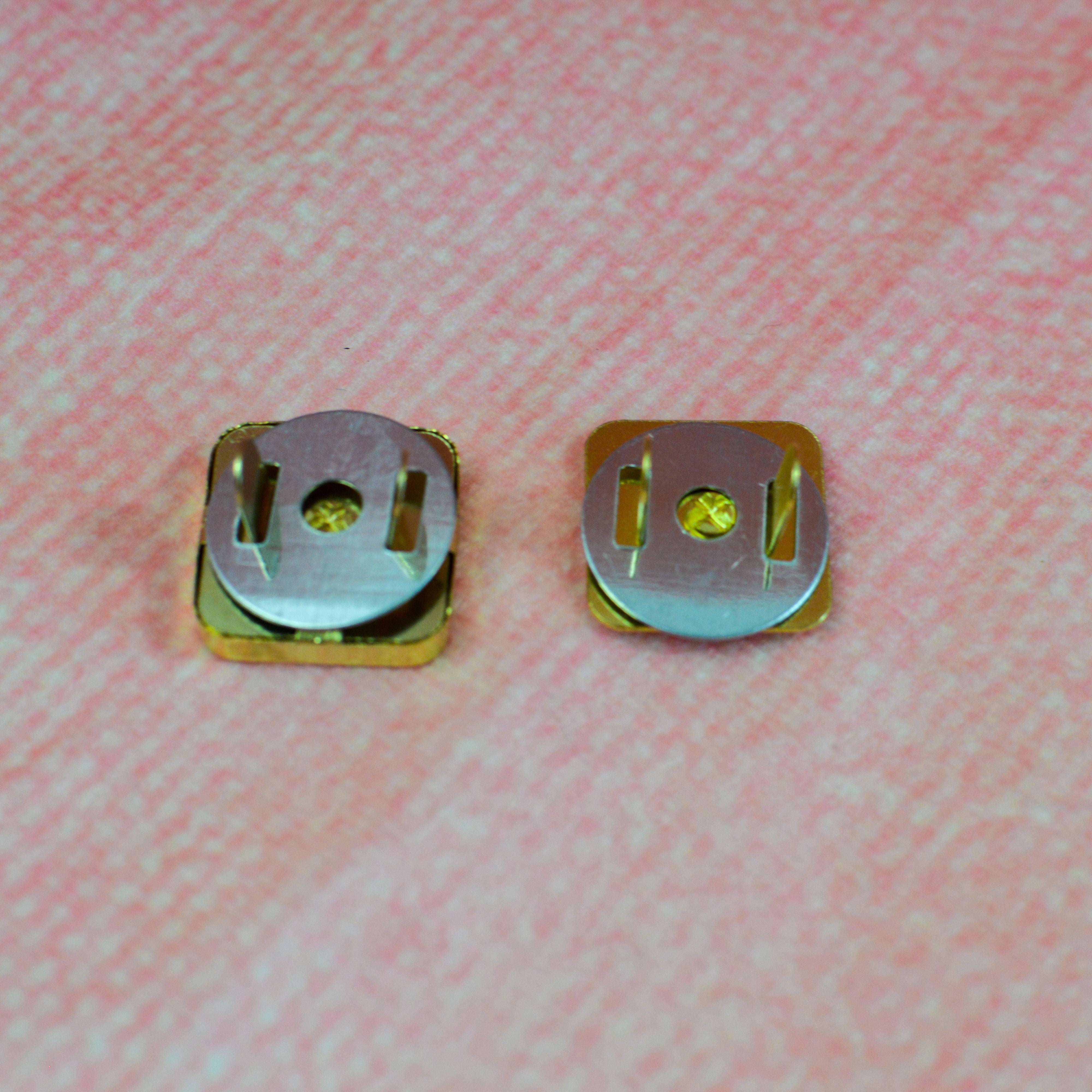 Magnetverschluß quadratisch Gold 18 x 18 mm Stück poshpinks