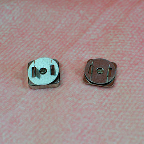 Magnetverschluß quadratisch Schwarz metallic 18 x 18 mm Stück poshpinks