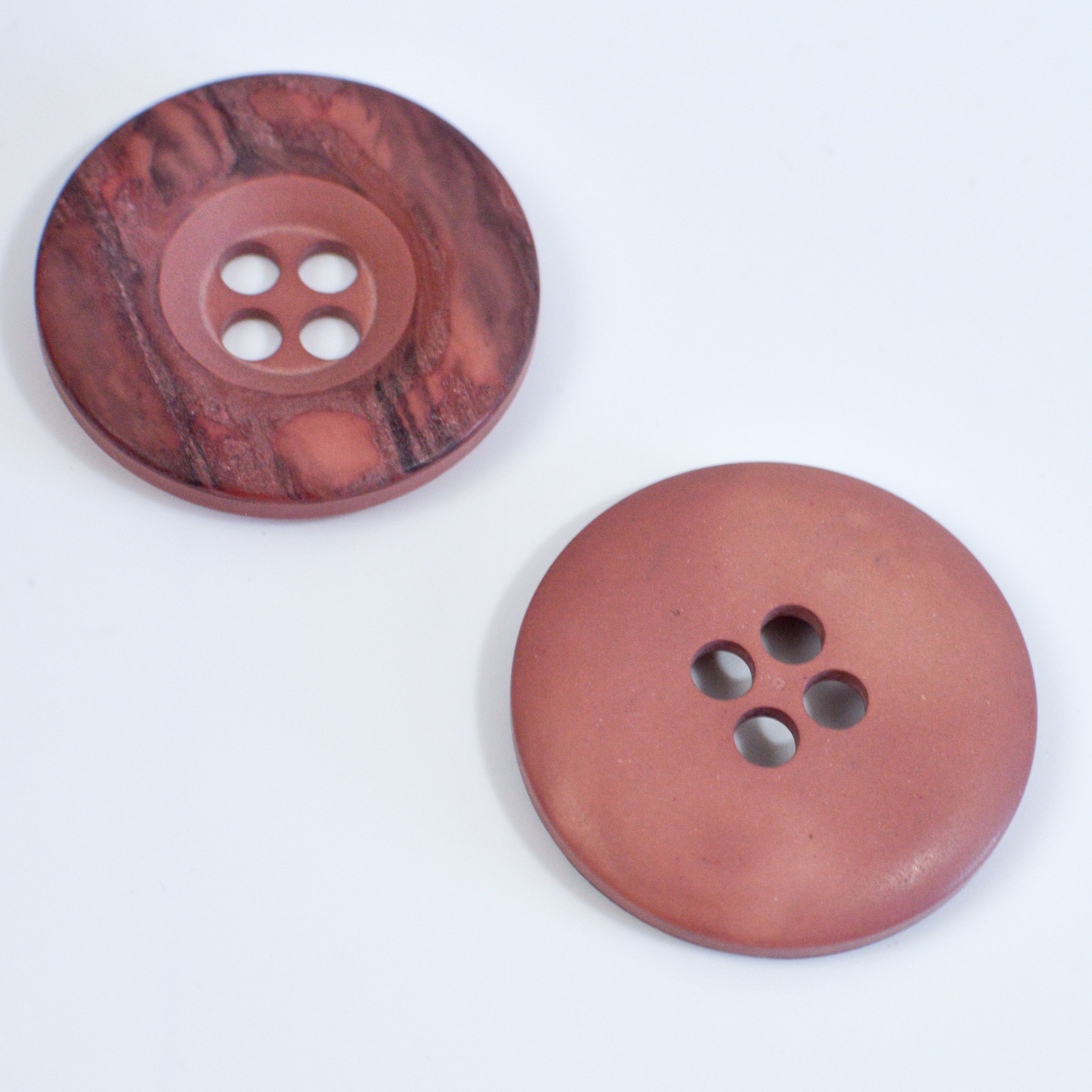 Kunststoffknopf Marmoroptik - 34mm - Travertino Rosado Knopf poshpinks