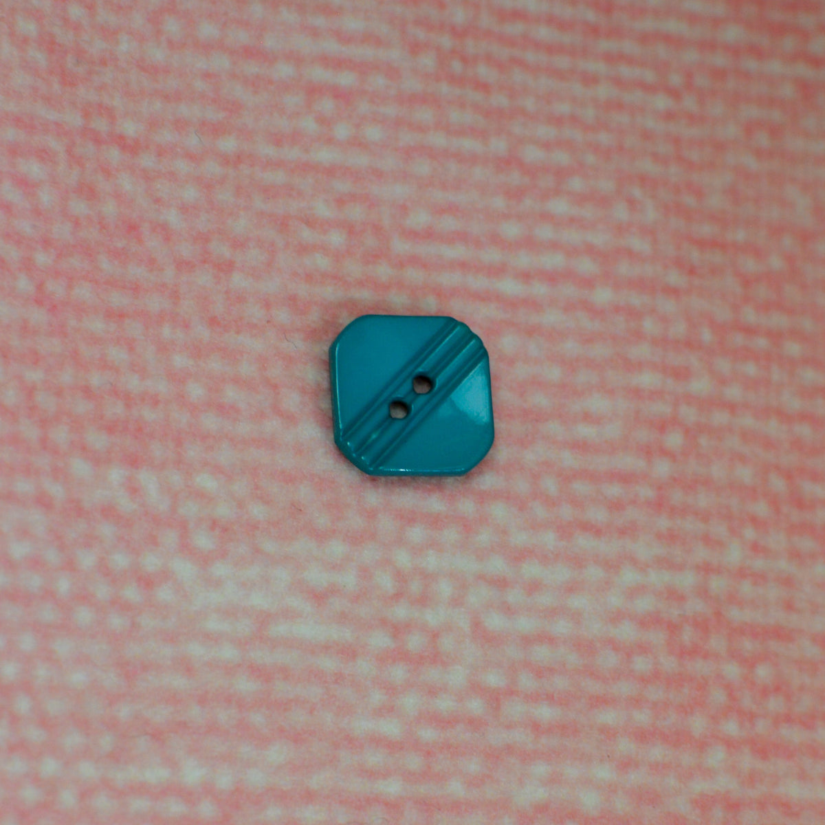 Kunststoffknopf - 15mm - türkis eckig glänzend Knopf poshpinks