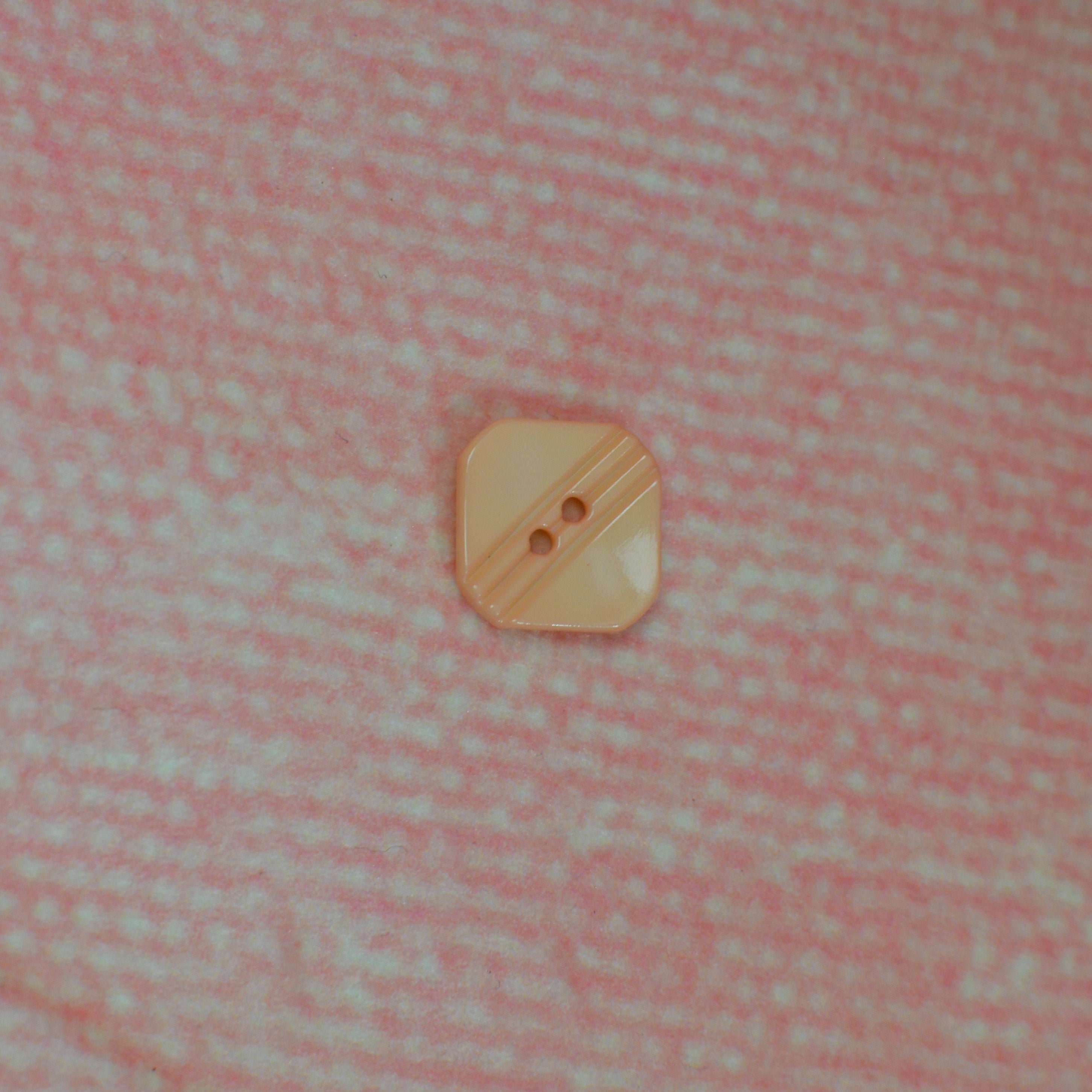 Kunststoffknopf - 15mm - hell apricot eckig glänzend Knopf poshpinks