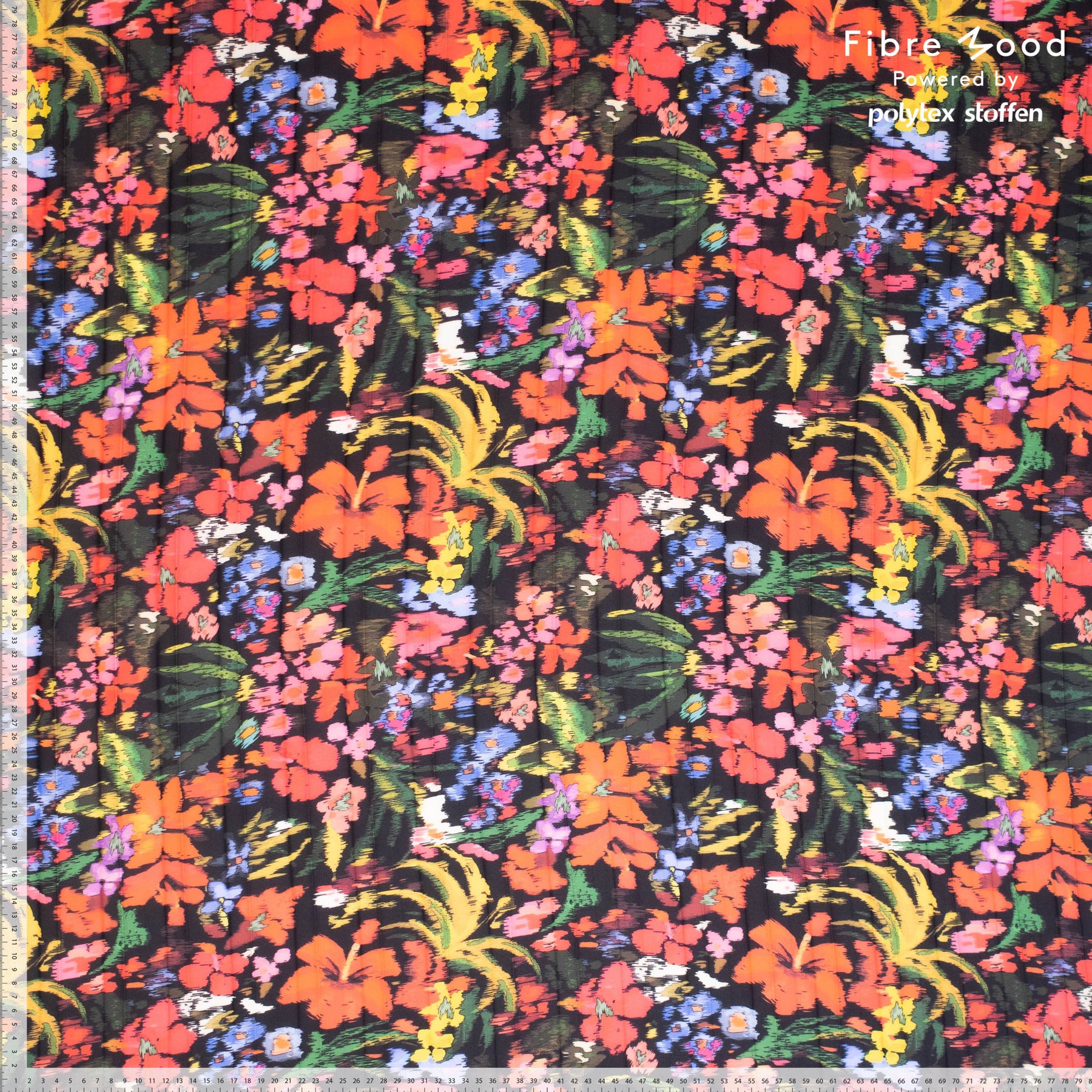 Crepe - Blumen Print - Fibre Mood - poshpinks