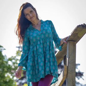 Viskose - Lilly - Jade by leni lupin Fabric poshpinks