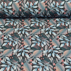 Viskose Jersey - Aubrac Blätterregen Fabric poshpinks