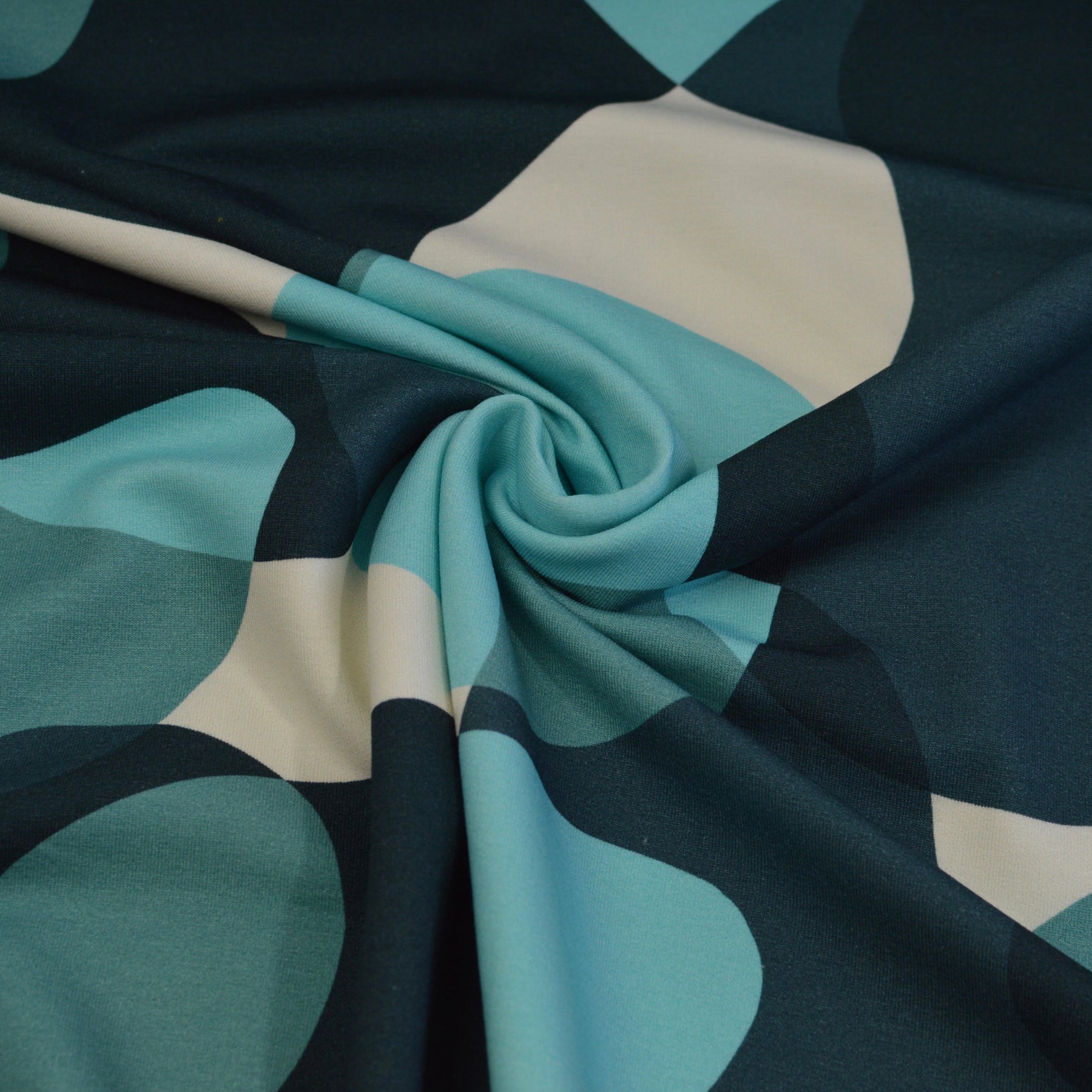 French Terry - Aurora - Stones blue Fabric poshpinks
