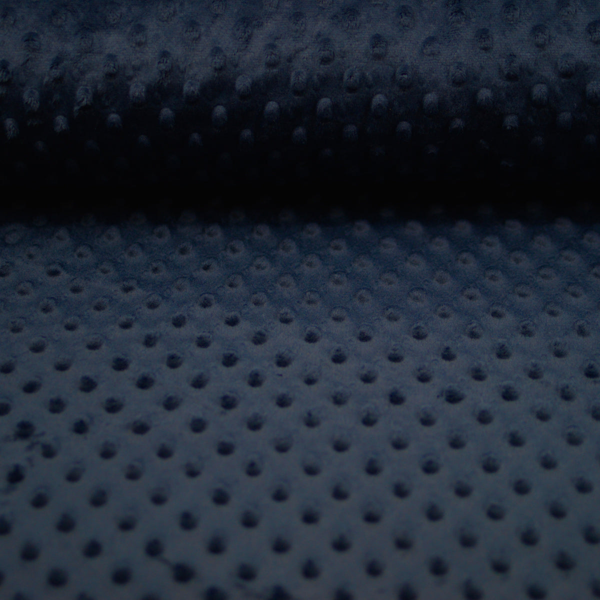 Minky Fleece mit Punkten Dots Dobby dunkelblau Fabric poshpinks