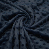 Minky Fleece mit Punkten Dots Dobby dunkelblau Fabric poshpinks