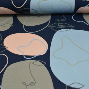 French Terry - Layla - Navy Fabric poshpinks
