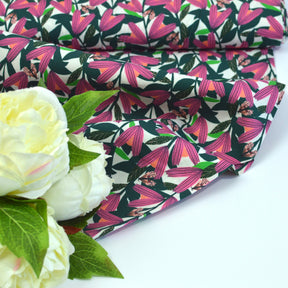 Baumwoll Popeline - Birdsong - Pink Garden Fabric poshpinks