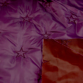 Steppstoff Stickerei Sterne weinrot Fabric poshpinks