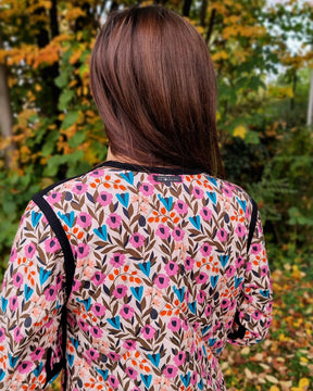 Baumwoll Popeline - Birdsong - Blumengarten Fabric poshpinks
