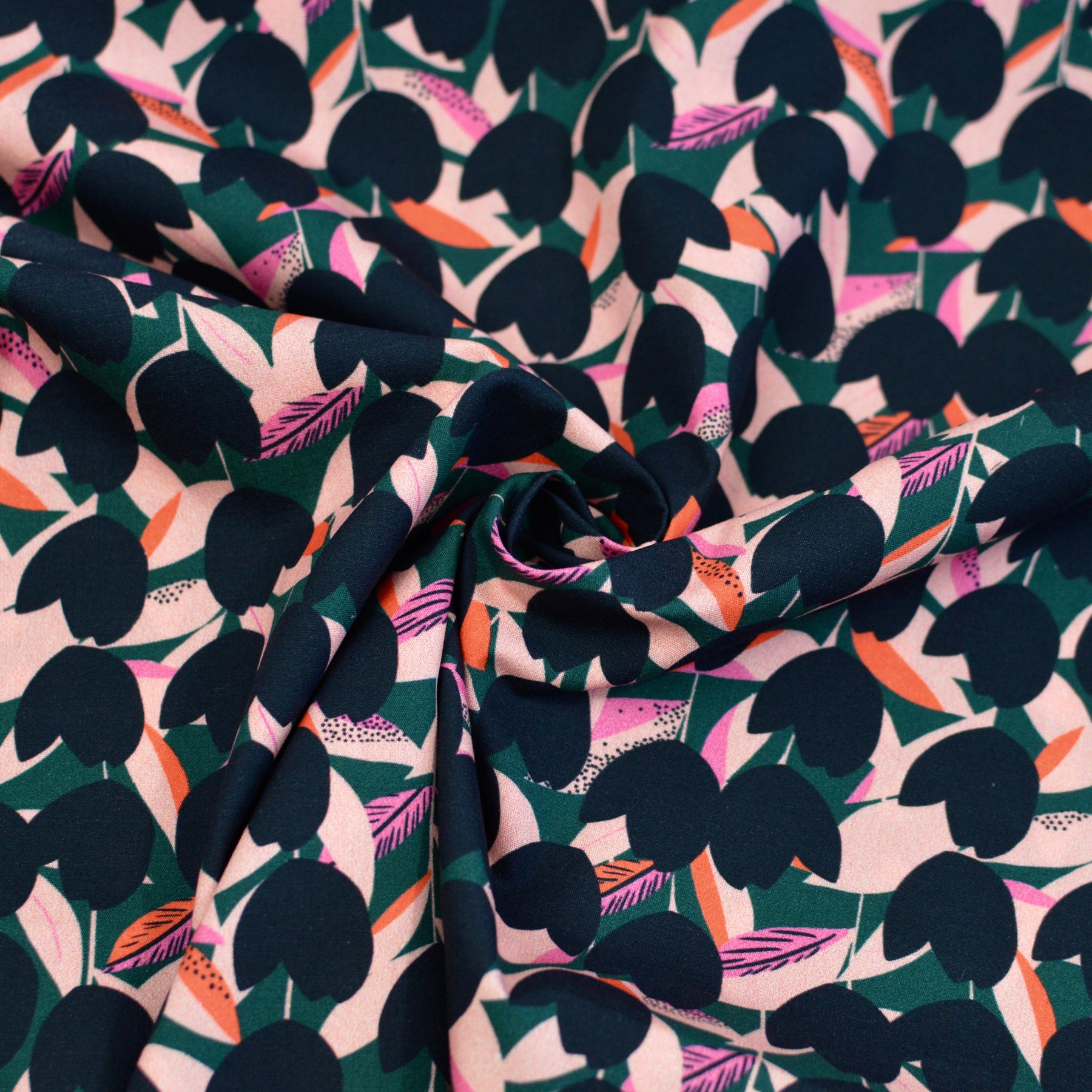Baumwoll Popeline - Birdsong - Tulpen Fabric poshpinks