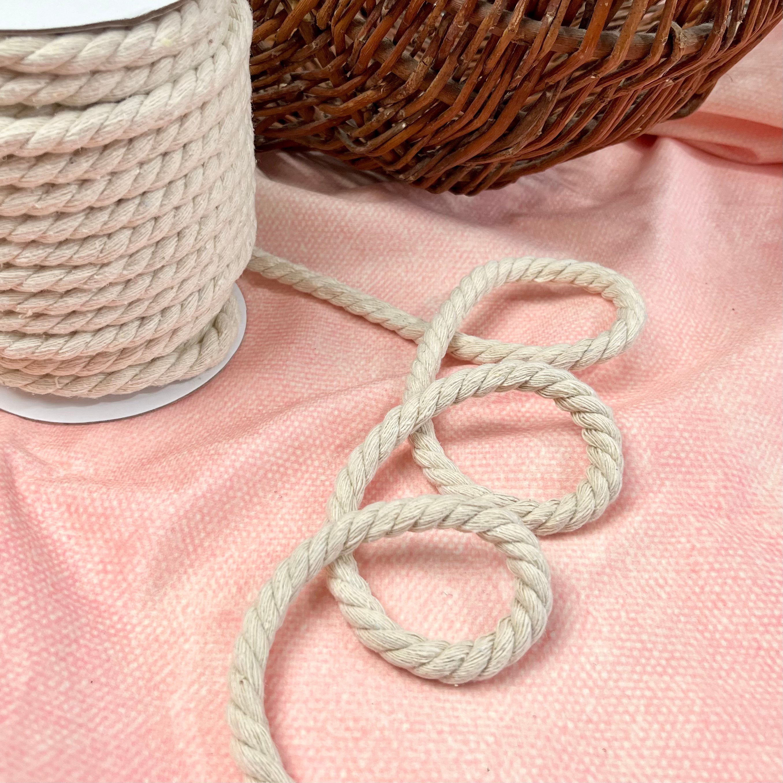 Hoodiekordel Baumwolle 8 mm Natur Fabric poshpinks