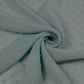 Chiffon mit 3 D Polka Dots - Mint Fabric poshpinks