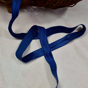 Faltgummi / Falzgummi / elastisches Einfassband 20m dunkelblau Fabric poshpinks