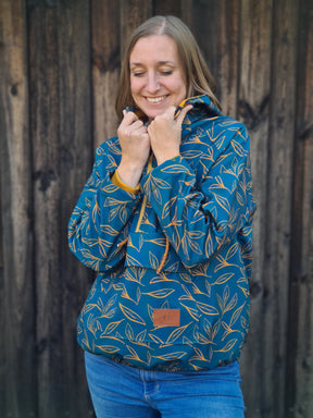 Softshell Brushed - Azul - Dark Emerald Fabric poshpinks