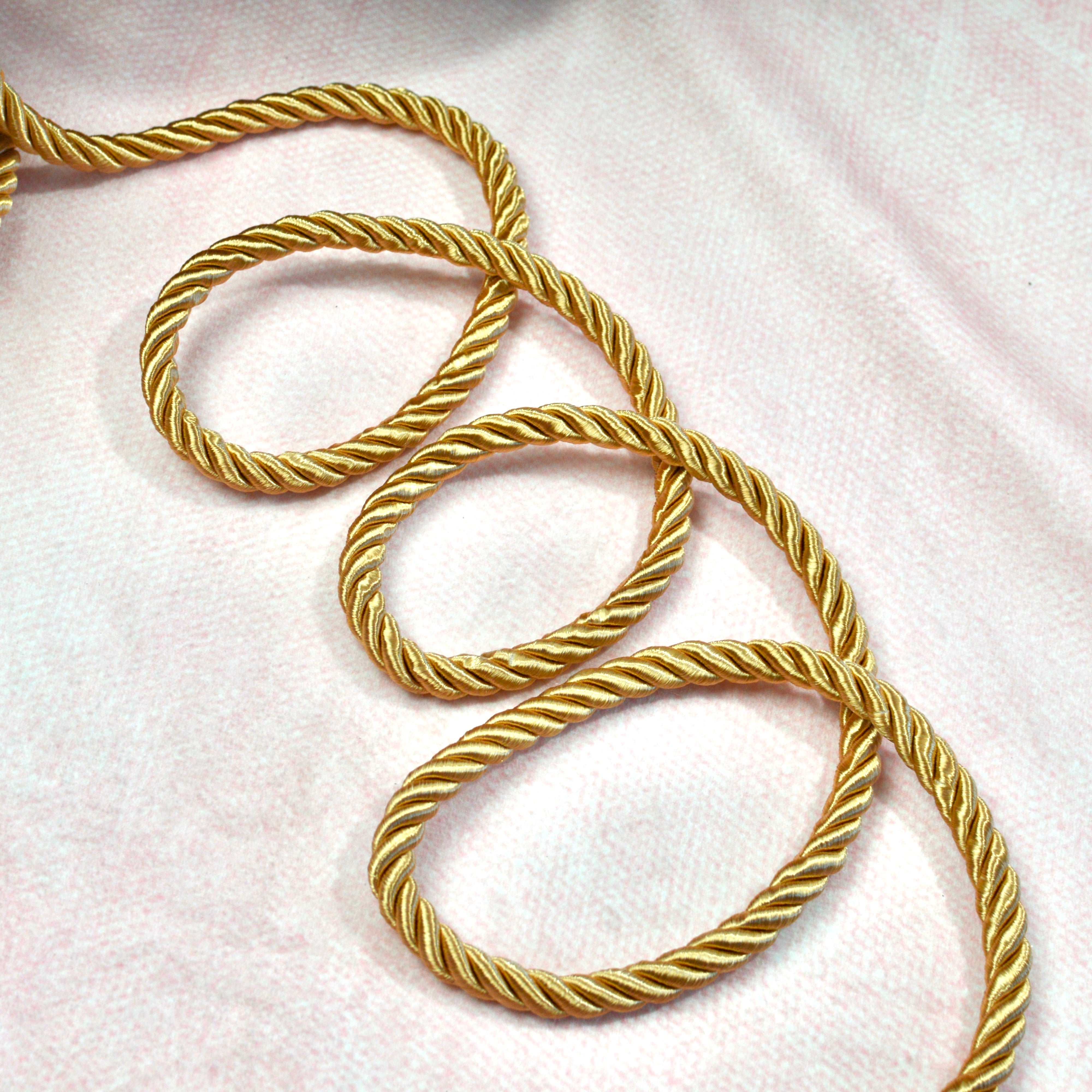 Hoodiekordel 10 mm dunkel gold glänzend Fabric poshpinks