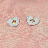 Ösen Patch Herz weiß - Gold 8mm Pearls poshpinks