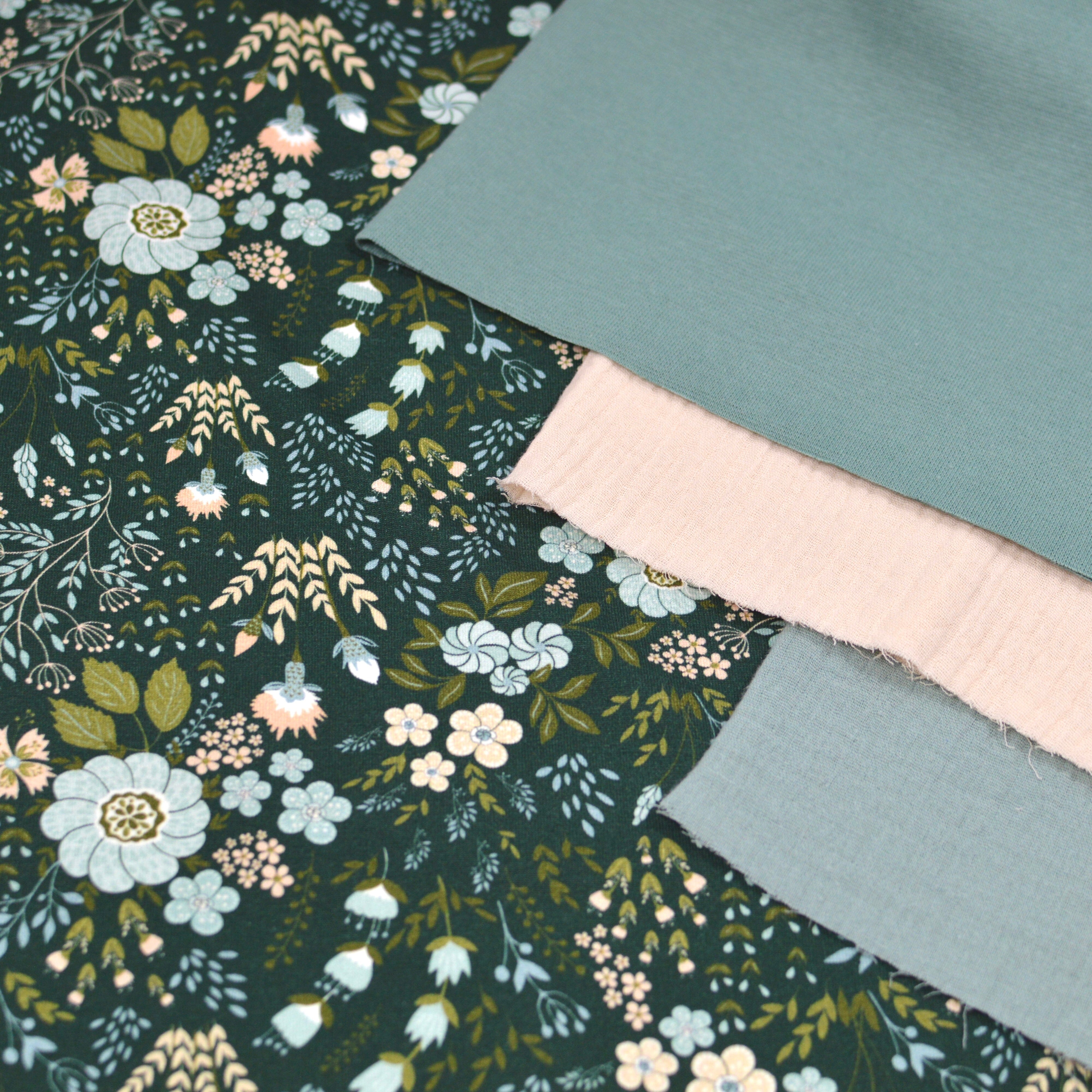 Soft Touch Baumwolljersey - Elodie vert Fabric poshpinks