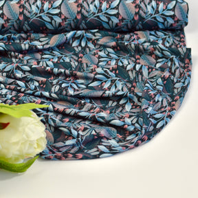 Viskose Jersey - Aubrac Blätterregen Fabric poshpinks