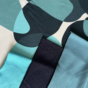 Soft Touch French Terry - Aurora - Stones blue Fabric poshpinks