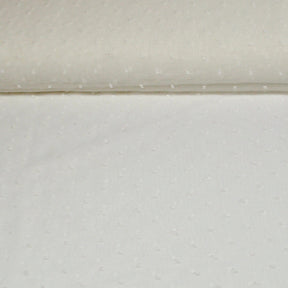 Chiffon mit 3 D Polka Dots - weiß Fabric poshpinks