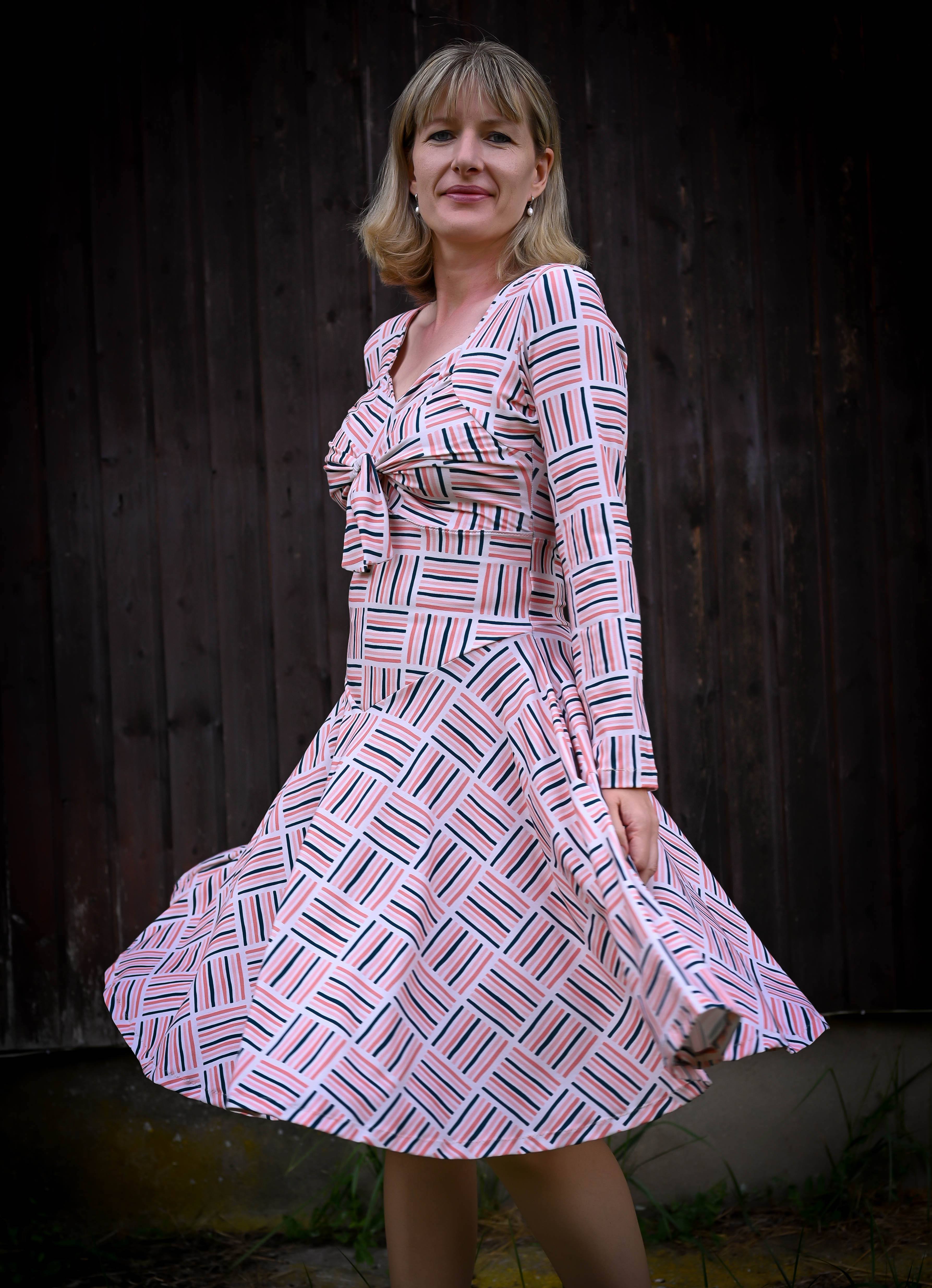 Baumwolljersey - Aurora - stripes rose Fabric poshpinks