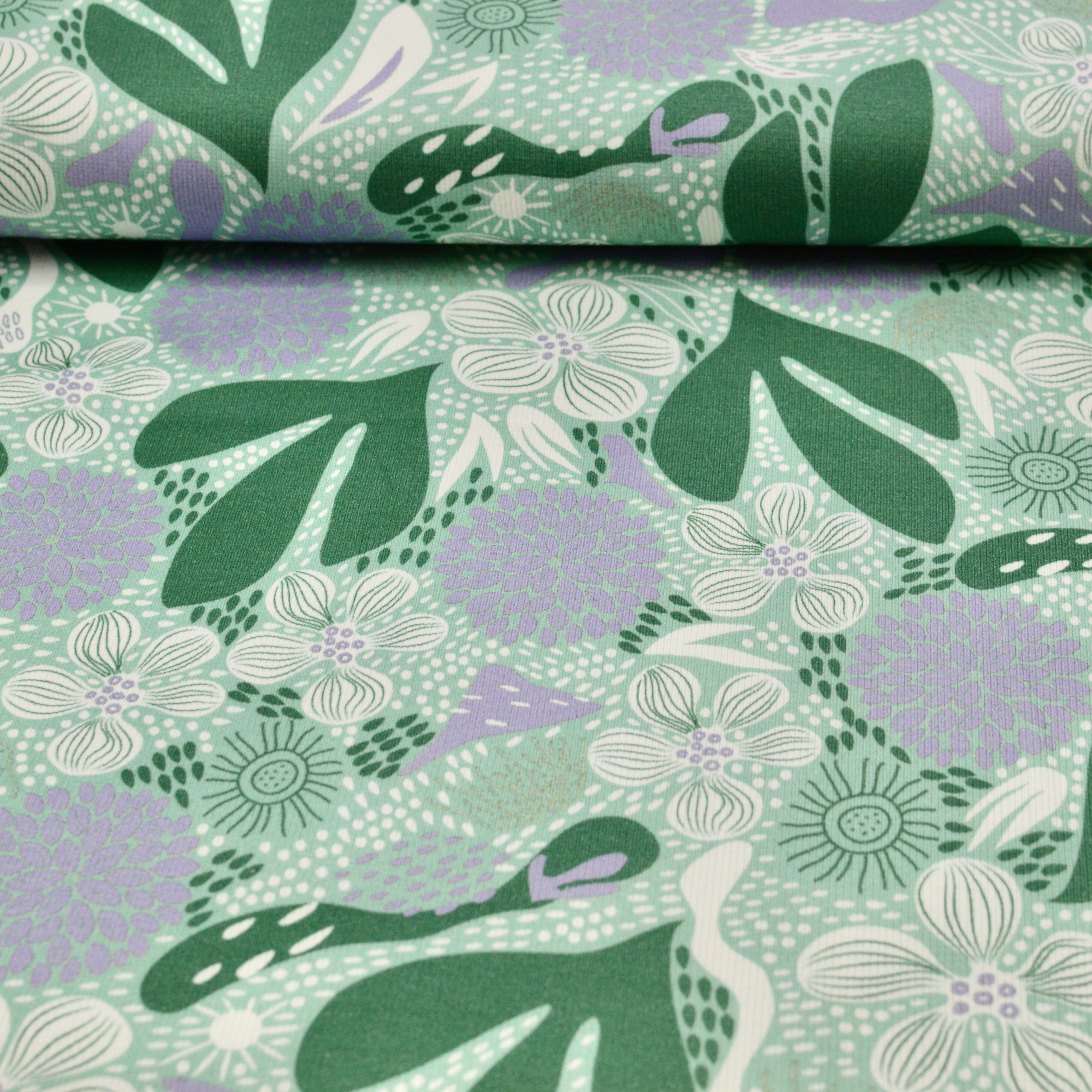 Ribbjersey - Smilla - Green Morning Fabric poshpinks