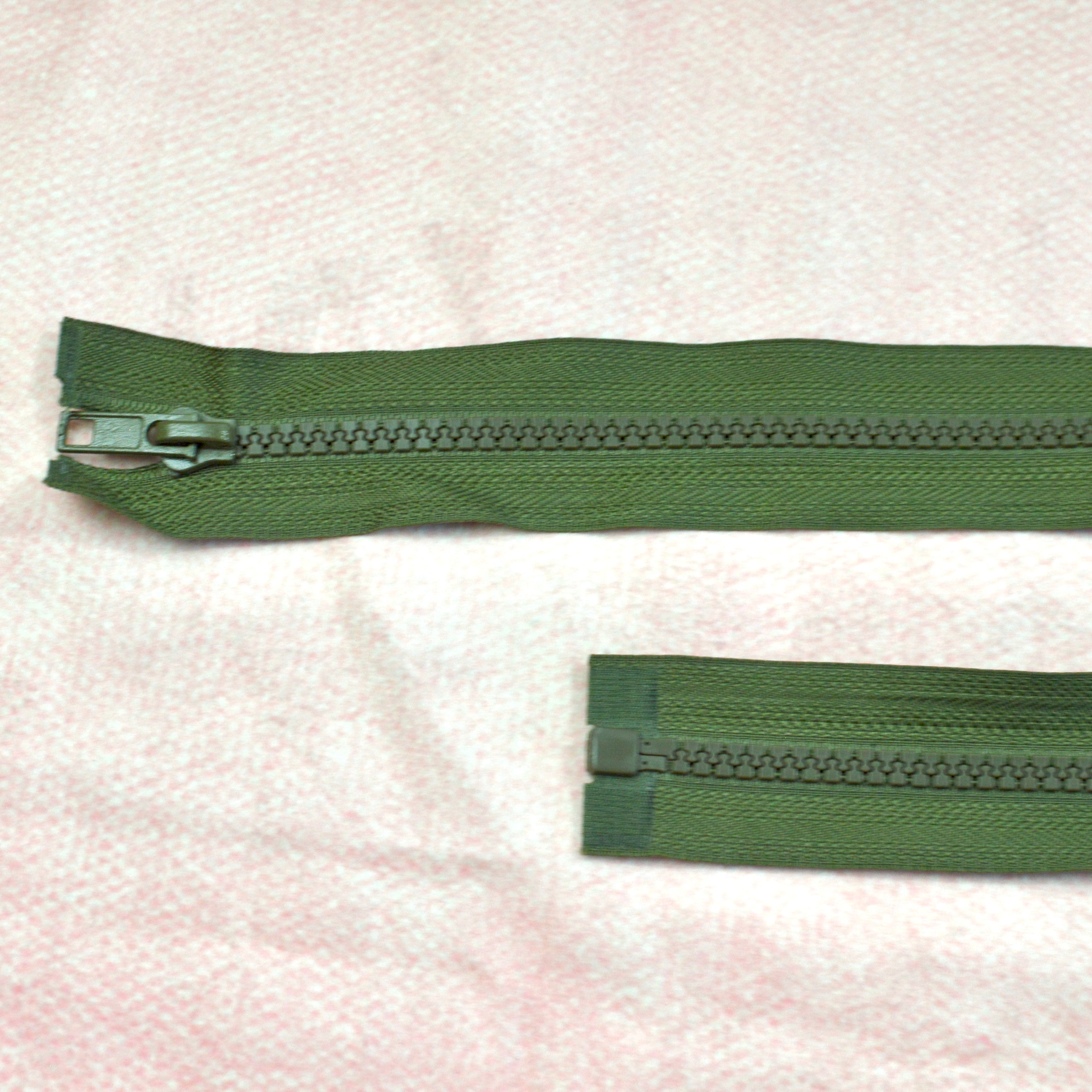 Jacken Reißverschluss 80 cm oliv Stück poshpinks