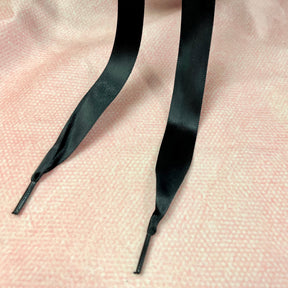 Satinband Schnürsenkel Schwarz 110 cm Pearls poshpinks