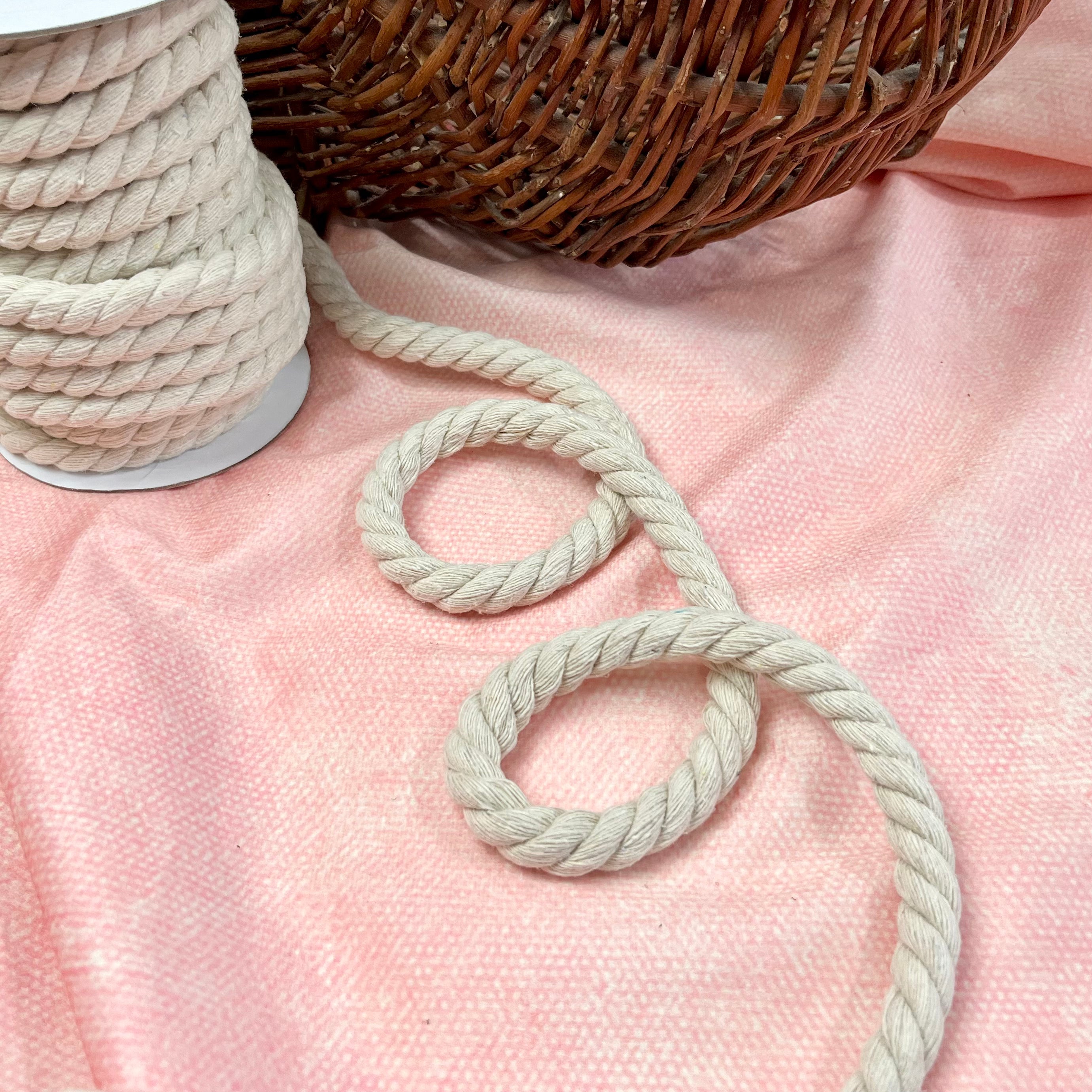 Hoodiekordel Baumwolle 12 mm Natur Fabric poshpinks