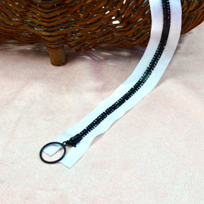 Jacken Reißverschluss 60 cm weiß ABC schwarz Stück poshpinks