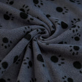 Fleece grau mit Pfoten Fabric poshpinks