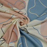 French Terry - Layla - Creme Blau Fabric poshpinks