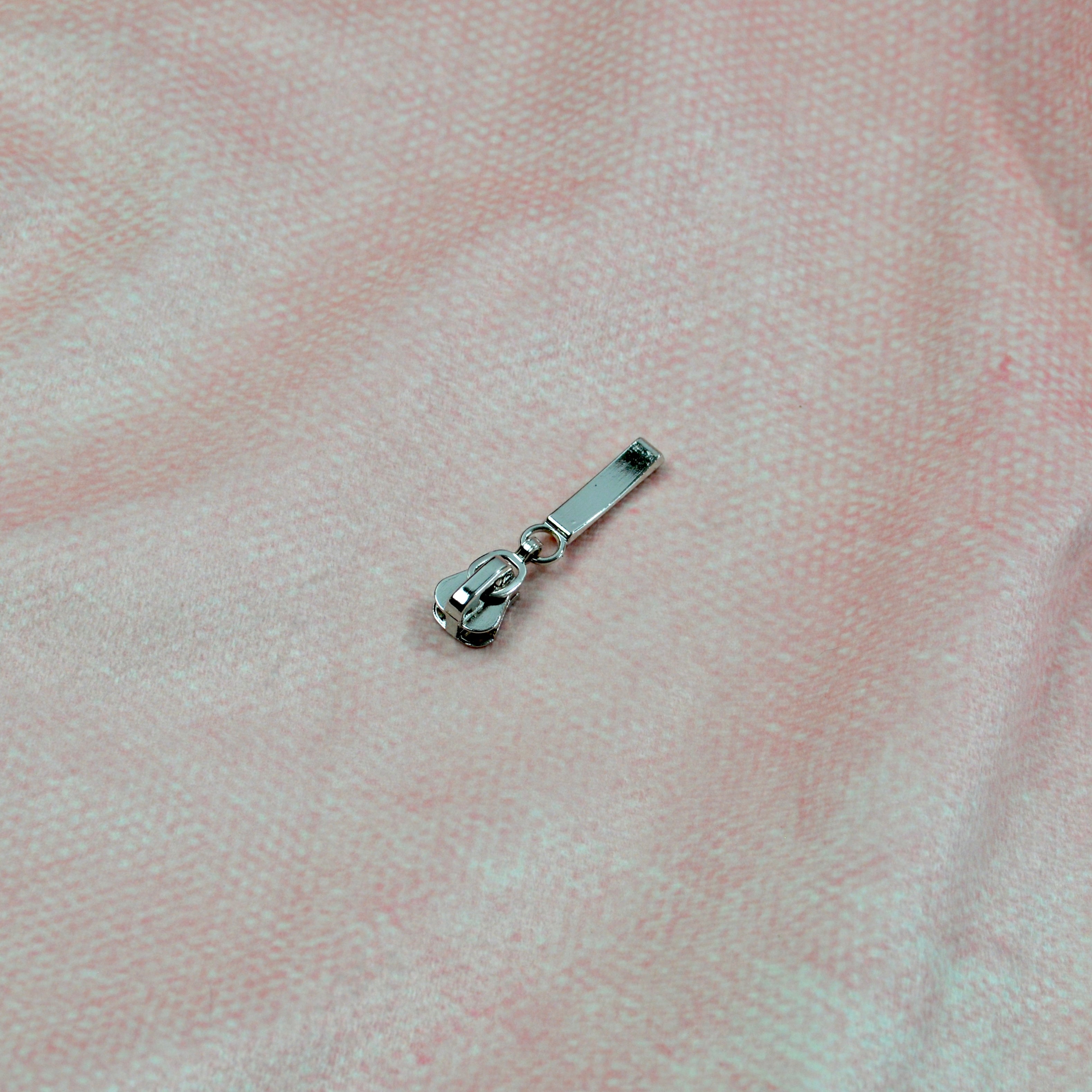 Zipper/Schieber für Endlosreißverschluss Stäbchen schwarz metallic Stück poshpinks