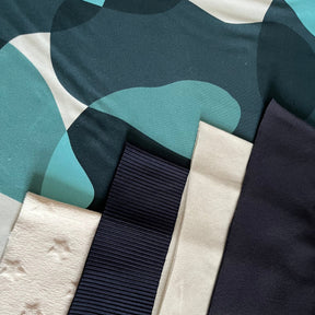Soft Touch French Terry - Aurora - Stones blue Fabric poshpinks