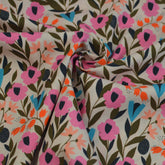 Baumwoll Popeline - Birdsong - Blumengarten Fabric poshpinks