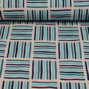Baumwolljersey - Aurora - stripes blue Fabric poshpinks