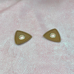 Ösen Patch Dreieck Rehbraun - Gold 8 mm Pearls poshpinks