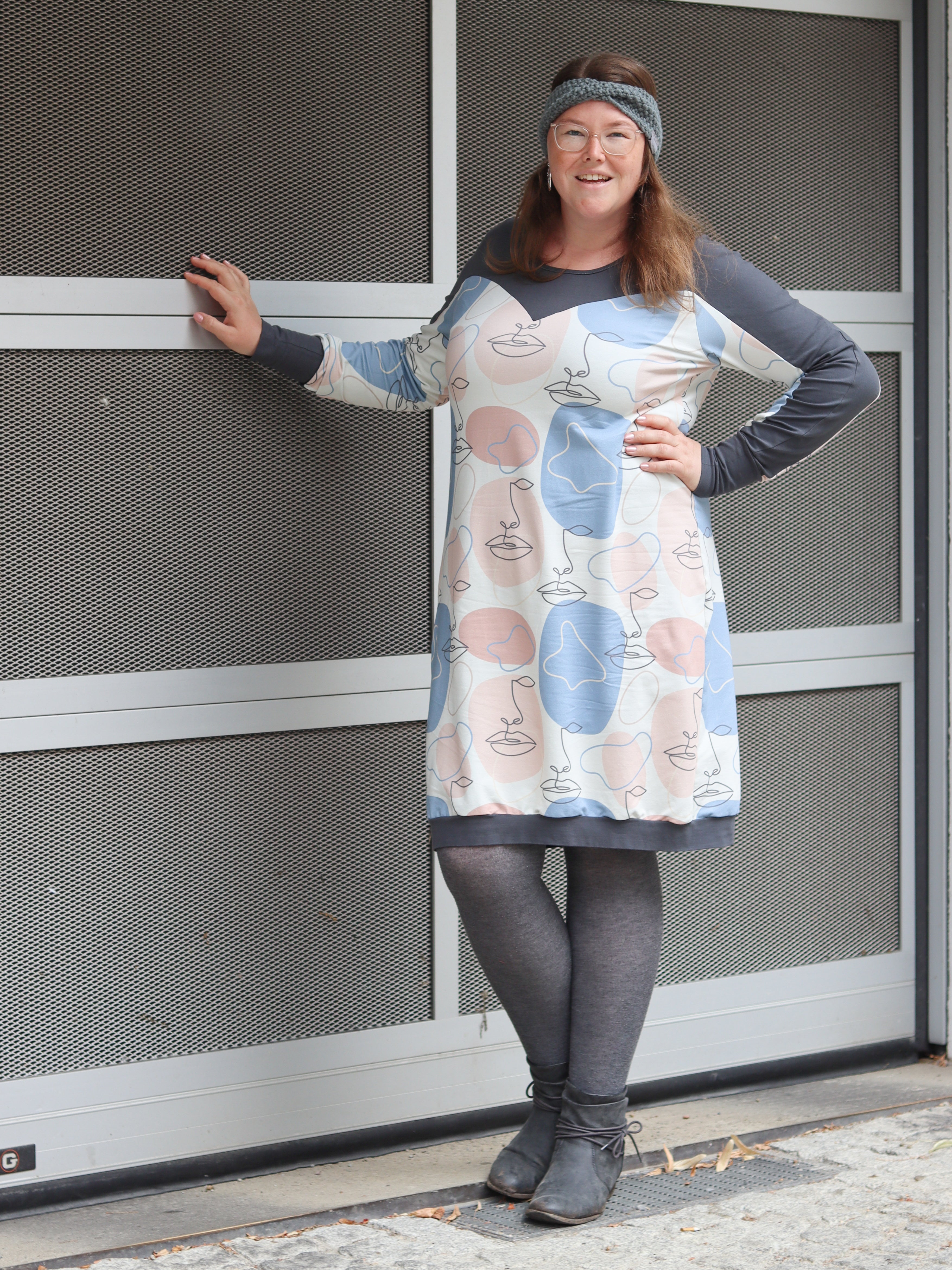 Vorbestellung French Terry - Layla - Creme Blau Fabric poshpinks