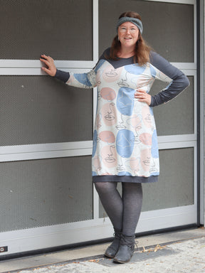 Vorbestellung French Terry - Layla - Creme Blau Fabric poshpinks