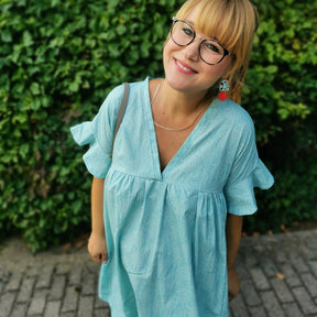 Baumwoll Popeline - Hilla iceblue Fabric poshpinks