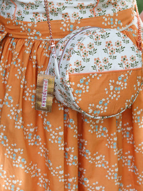 Baumwoll Popeline - Hilla apricot Fabric poshpinks