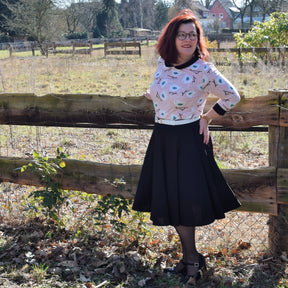 Baumwolljersey - Primavera Vögel - Pink Fabric poshpinks