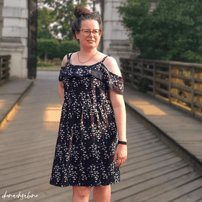 Viskose - Maki - navy Fabric poshpinks